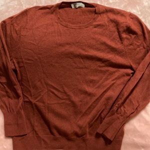 EVERLANE THE CREW NECK CASHMERE SWEATER XXL XL EUC WINE MAROON RUST ETHICAL MADE